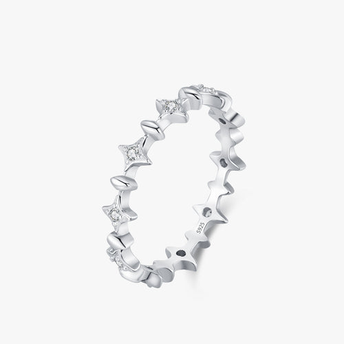 Anillo Cruz Geométrica de Plata 925