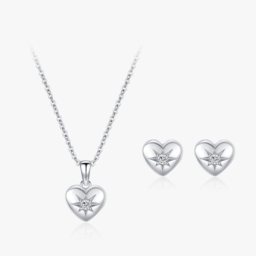 Set de Joyería Plata 925: Corazón