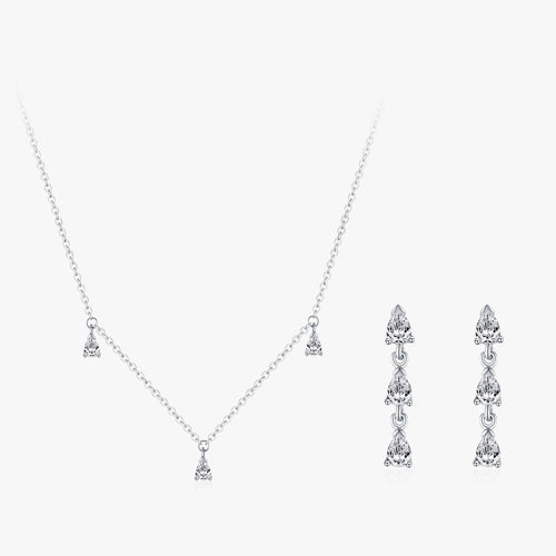 Set de Joyería Plata 925: Gota de Agua