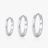 Arracadas Minimalistas Plata 925 (Grandes)