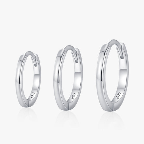 Arracadas Minimalistas Plata 925 (Grandes)