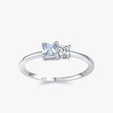 Anillo de Plata 925 con Circón Azul